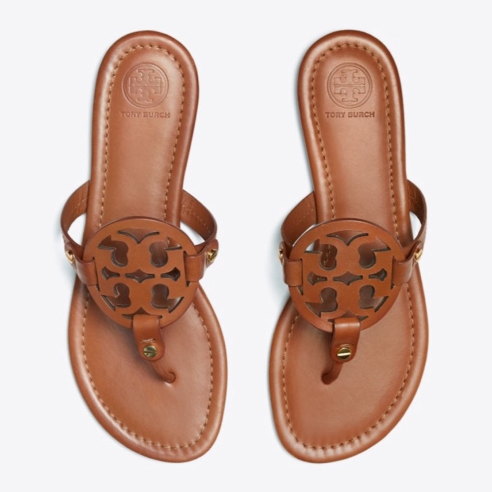 Tory Burch Miller Leather Sandals in Vintage Vachetta